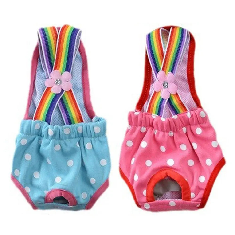 Breathable Polyester Dog Physiological Pants XS~XL Adjustable Dog Diaper Washable Puppy Underwear Briefs Puppy