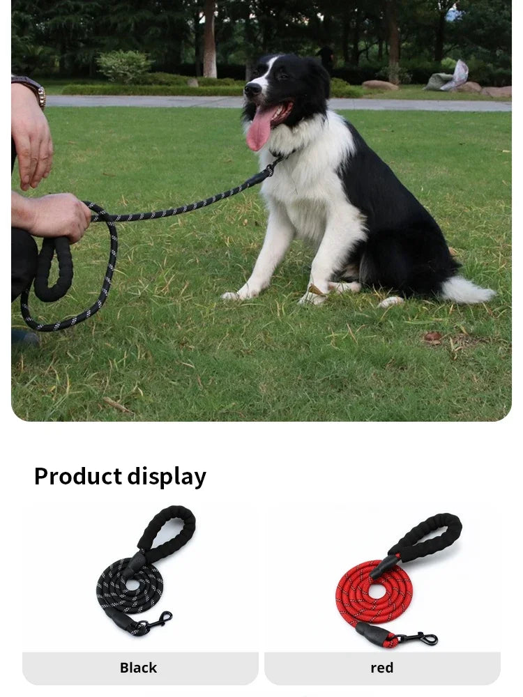 the REFLECTAROUND COMFORT LEASH - Pet Reflective Leash, Nylon Round Leash, Explosion-Proof Punch Leash, Dog Walking Round Leash without Strangulation