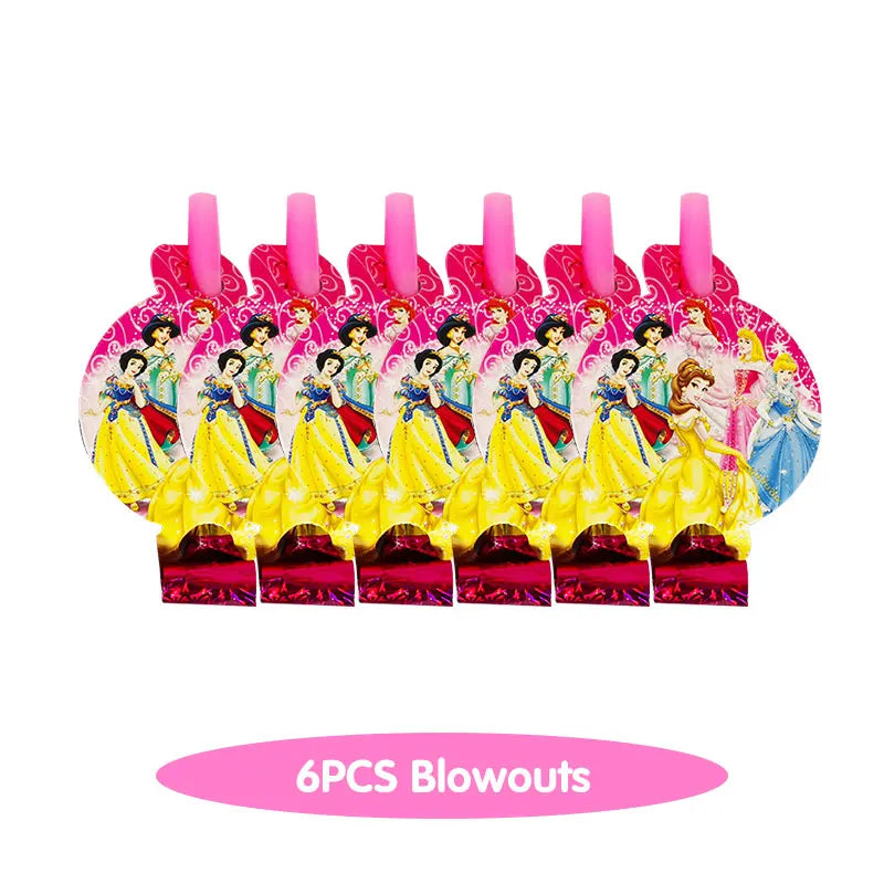 Disney Princess Birthday Decoration Tableware Paper Cups Plates Balloons Tablecloth Backdrop Banner Party Supplies For Baby Kids