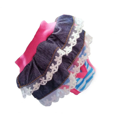 Dog Menstrual Pants Comfortable Anti-harassment Pet Sanitary Pants Breathable Cotton Puppy Bowknot Diaper Clothing Pet Supplies