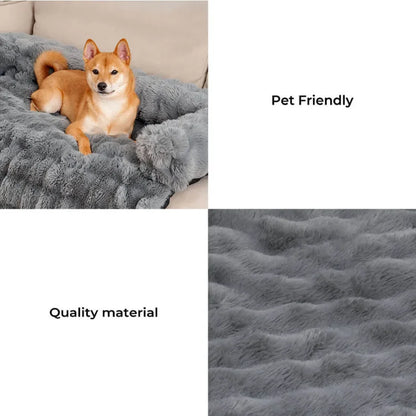 Fluffy Plush Pet Dog Bed Sofa For Large Dogs House Mat Kennel Winter Warm Cat Bed Pad Washable Dog Cushion Blanket Sofa Cover