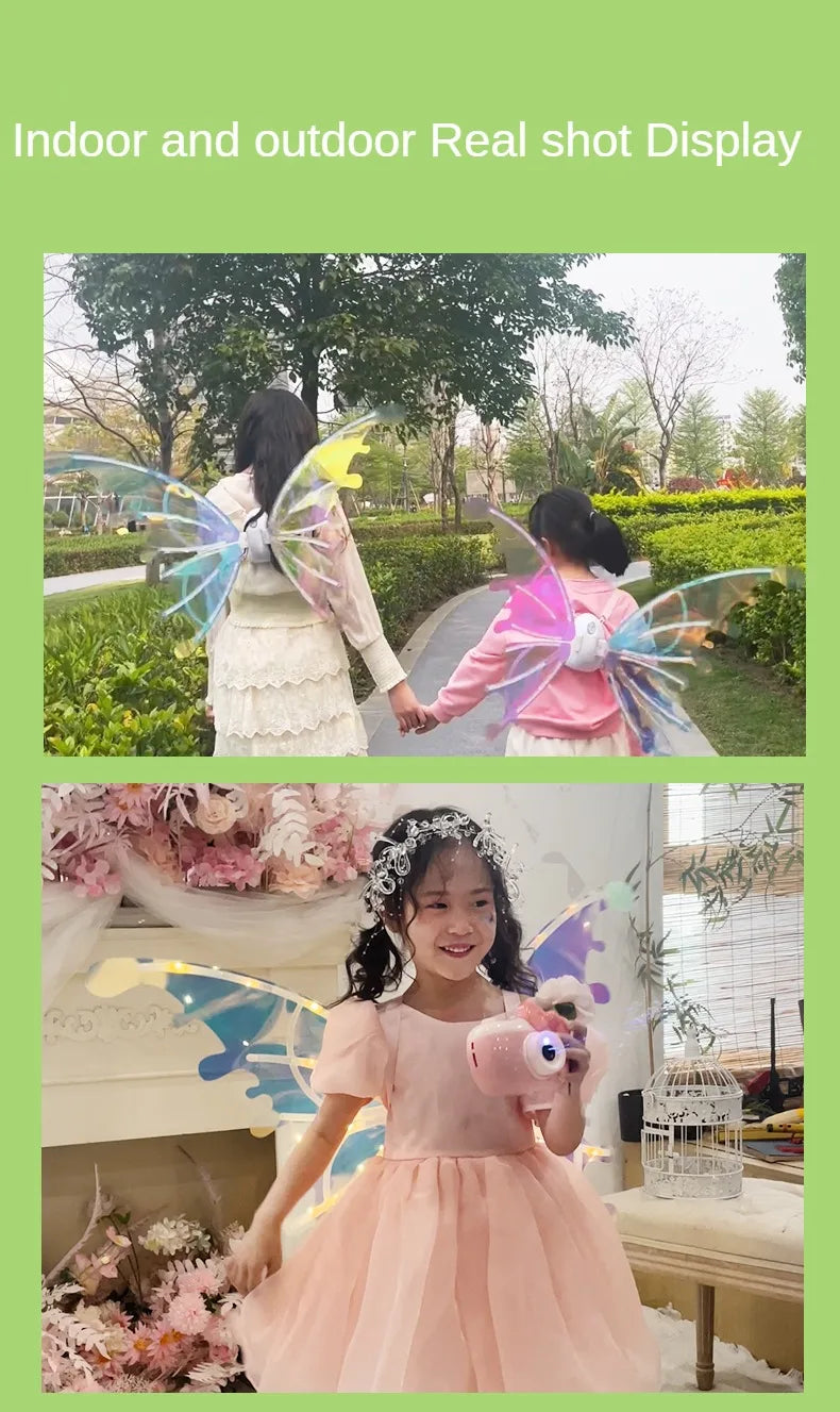 the GLOW WINGS - Dog Butterfly Wings, Pet Glowing Wings, Puppy Summer Clothes, Decorative Samoyed/Husky Medium Dogs