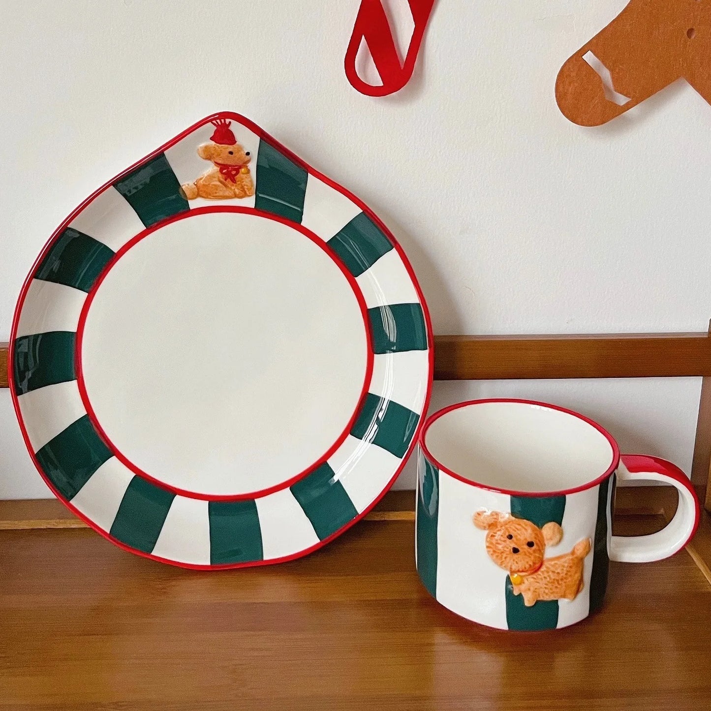 Mug Designer Hand-painted Birthday Dog Ceramic Coffee Mug Set High Appearance Level Cup Christmas Gift Birthday