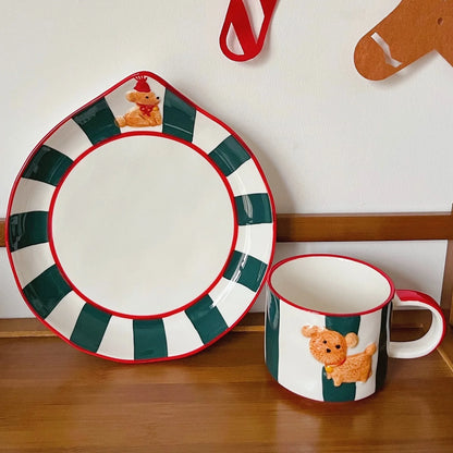 Mug Designer Hand-painted Birthday Dog Ceramic Coffee Mug Set High Appearance Level Cup Christmas Gift Birthday