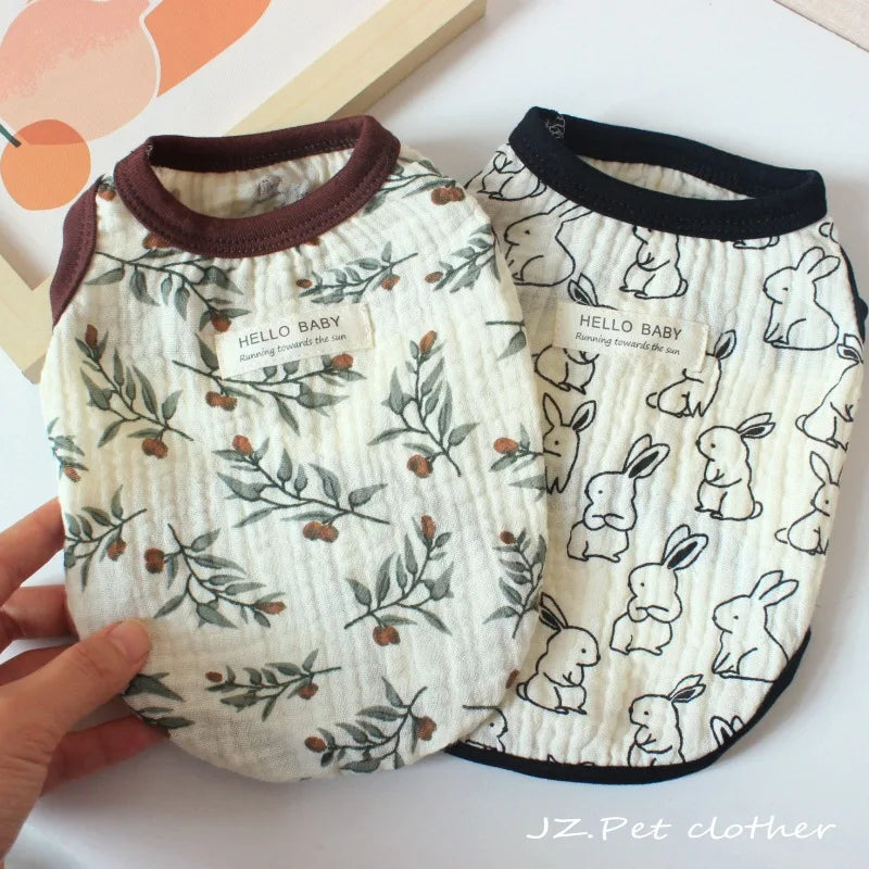 Spring Dog Clothes Breathable Pet Clothes for Small Medium Dogs Soft Comfortable Puppy Vest Chihuahua Yorkies Costumes