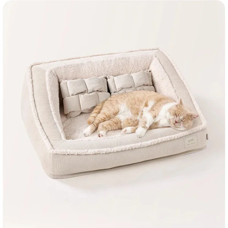 Winter Warm Dog Kennel High Elasticity Sponge Dog Beds Removable Washable Cat/Dog Sofa for Medium-sized Dogs Pet Supplies