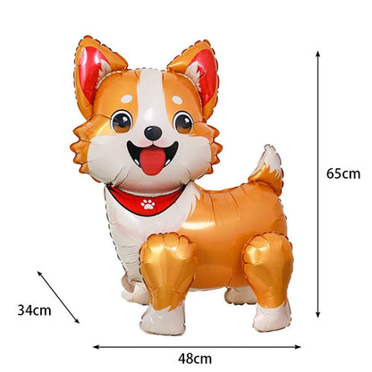 16inch Dog Paw 0-9 Theme Number Foil Balloons Color Dog Birthday Party Balloon Decorations Kids Puppy Party Supplies