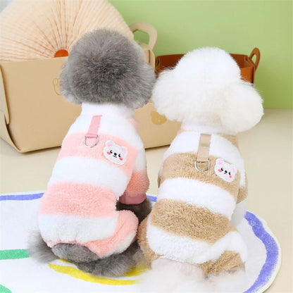 Winter Fleece Dog Jumpsuit Onesie For Small Dogs Shih Tzu Yorkie Pet Clothing Puppy Pajamas Costumes Overalls Outfit Pyjamas XXL