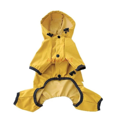 the RAINGUARD FOUR-LEG RAINCOAT - Little Dog Raincoat, Four-Legged Waterproof, Teddy Bear, Schnauzer, Small Dog Pet, Walking Dog in Rainy Days