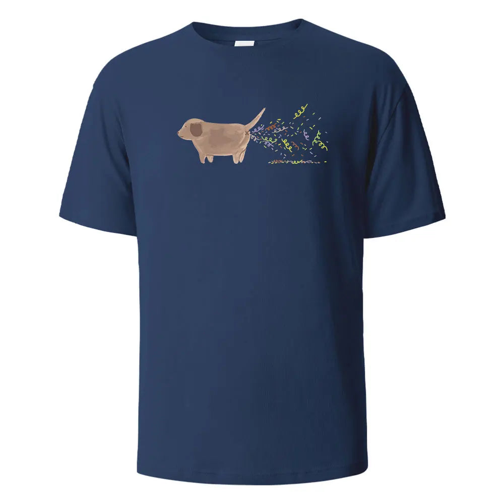 the BIRTHDAY DOG FART - Birthday Dog Print T-Shirt, 100% Cotton Summer Tees for Men/Women, Oversize Casual Tops