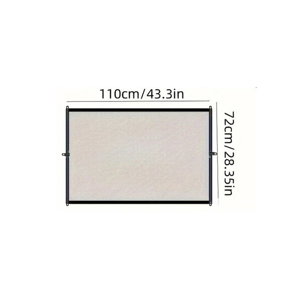 Pet Isolation Barrier Nylon Mesh Pet Divider No Need To Punch Hole Pet Separation Fence Folding Breathable Safety Dog Gate Guard