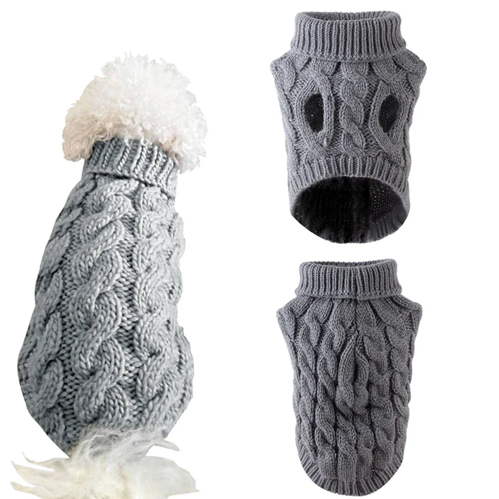 Dog Sweaters for Small Dogs Sweater Winter Dog Clothes Boy Chihuahua Yorkie Sweater Warm Pet Clothes Knitted Solid Puppy