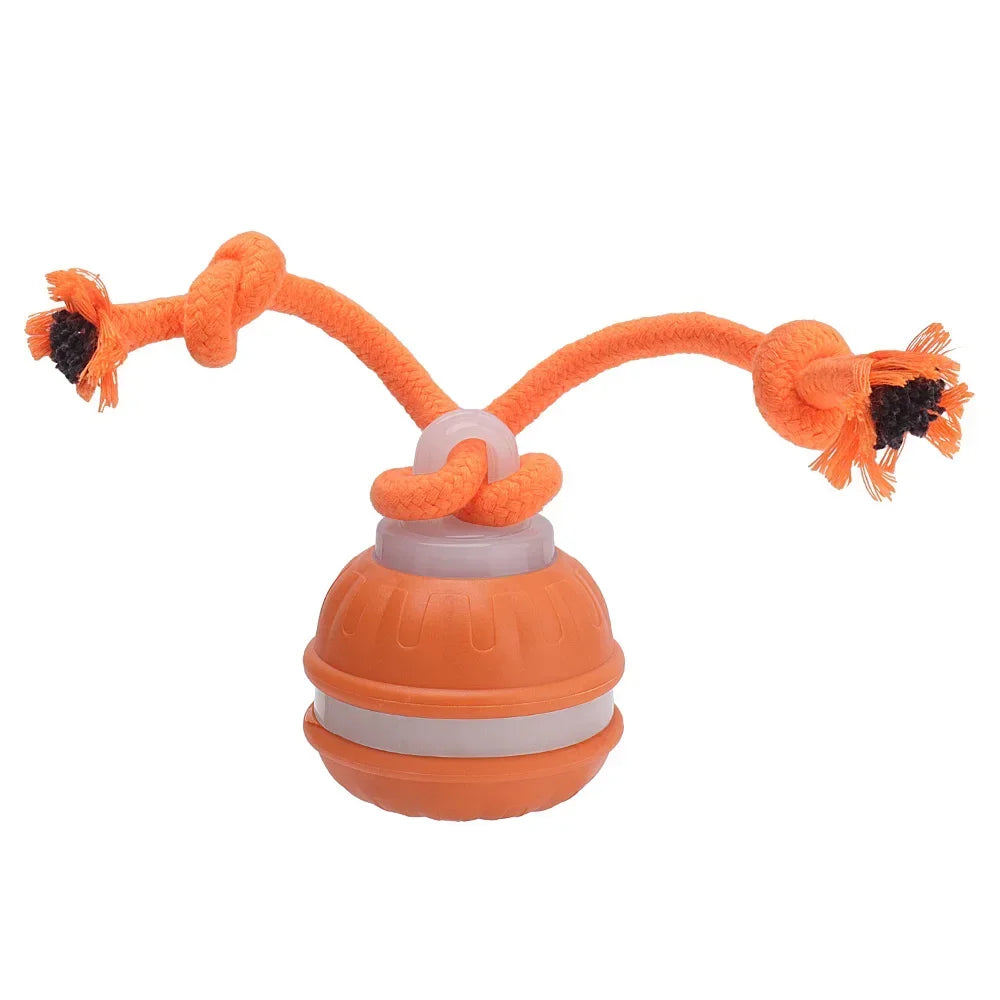 Cat Dog Interactive Ball Toy Automatic Rolling Ball Faux Tail Rechargeable Smart Pet Electric Toy Dog Cat Training Imitate Mouse