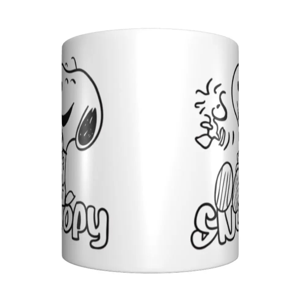 Manga Snoopy Woodstock Cartoon Dog Coffee Mug DIY Customized Ceramic Tea Milk Mug