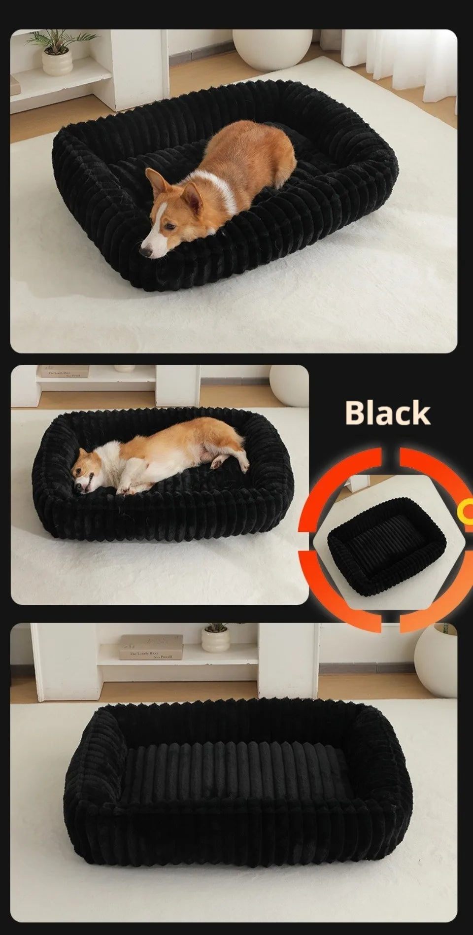 Pet Cat Dog Bed Square Plush Cat Mat Pet Cushion Winter Thickened Orthopedic Pet Mat Soft And Comfortable Cat Bed Pets Supplies