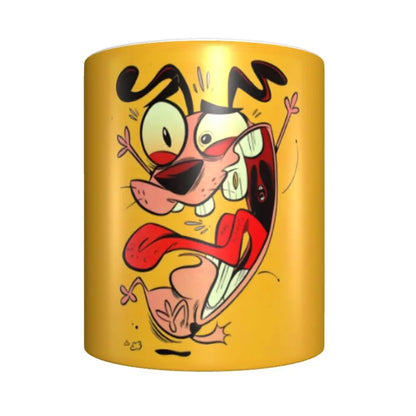 Personalized C-Courage The Cowardly Dog Coffee Mug DIY Ceramic Milk Tea Mug Cup