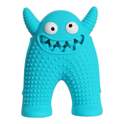 Dog Molar Toy Food Grade Silicone BPA Cute Little Monster Dog Tooth Cleaning Interactive Bite Resistant Sound Toy Pet Supplies