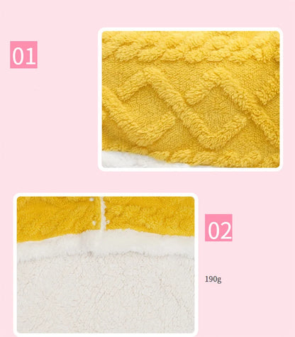 Tafu Velvet Autumn Winter Warm Pet Dog Blanket Soft Thicken Wearable Cat Blanket Flannel Fleece Comfortable Sleeping Blankets