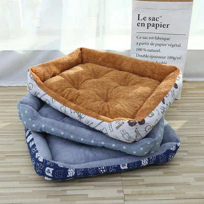Pet Large Dog Bed Warm House Candy-colored Square Nest Pet Kennel For Small Medium Large Dogs Cat Puppy Plus Size Dog Baskets ﻿