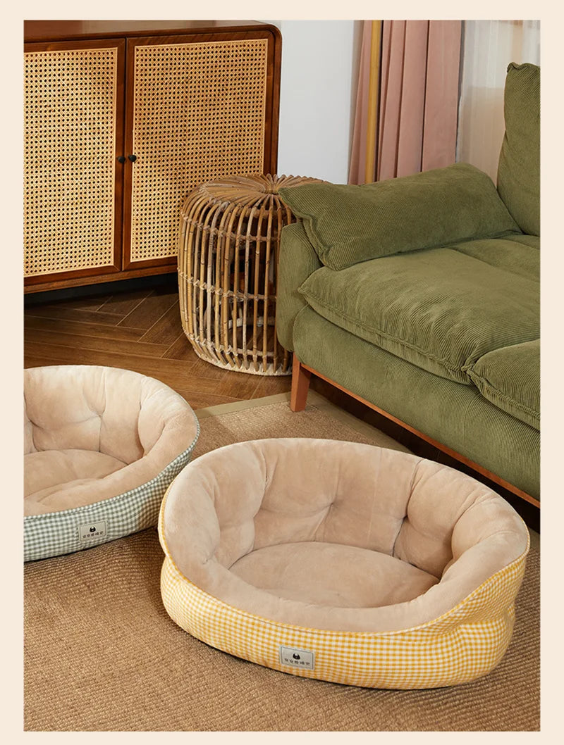 All-Season Convertible Pet Bed - Thermal Pet Sofa Mat for Teddy Dogs & Small Breeds Plush Cushion Soft Cat Bed Sofa
