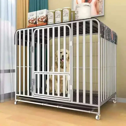 Household Indoor and Outdoor Dog Cage Large Dog Medium Dog Cage with Toilet Golden Retriever Labrador Cage Pet Supplies House