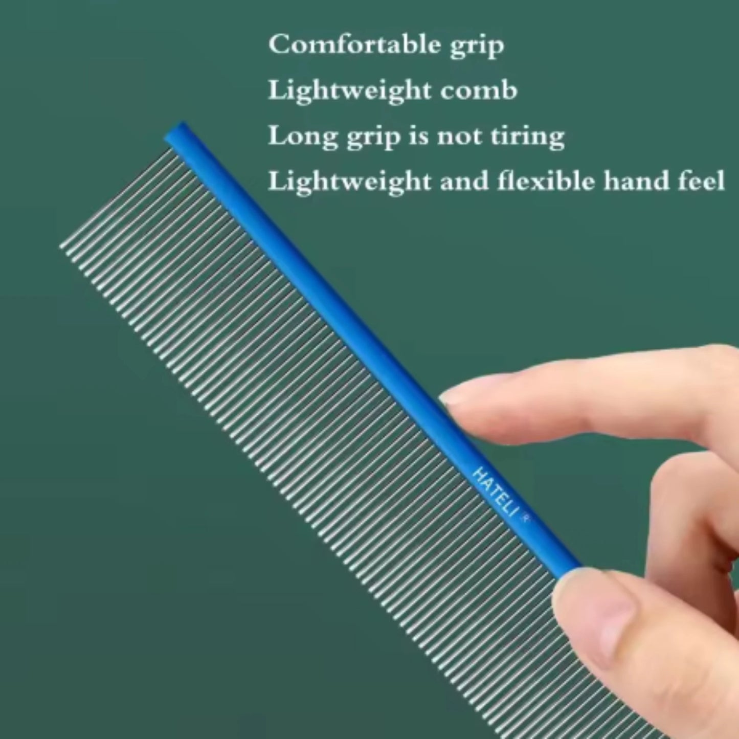 19cm Light Aluminum Pet Comb Professional Dog Grooming Cat Comb Cleaning Hair Trimmer Brush Accessories 5 Colors Optional