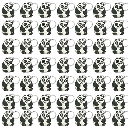 50PCS Cute Animal Keychain knife Ducks Dogs Cats Keyring for Women Men Kids Handbag Cool Car Key Accessories Friends Key Gifts