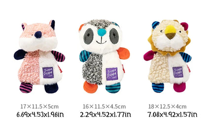 Gigwi Suppa Puppa Series Dog Toy Rattle Paper Teeth Sound Plush teeth cleaning dog bite resistant toy raccoon/Lion/fox Washable