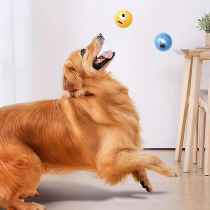 1pcCartoon Big Eye Ball Dog Toy, Durable Rubber Dog Ball Toy WithSound, Pet Grinding Teeth Sound Toy For Dog Interactive supplie