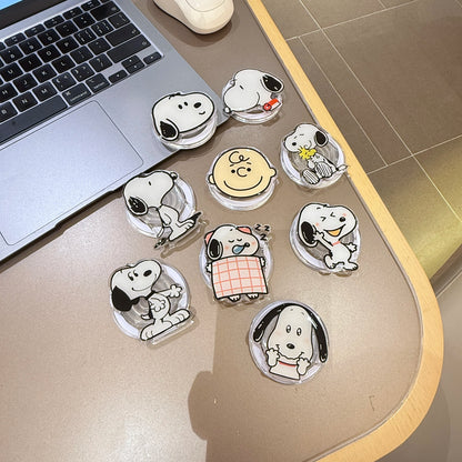 Cute Puppy For Snoopy Suction Magnet Smartphone Magnetic Mobile Phone Holder Samsung For Z Flip 7 Magnetic Phone Stand Practical