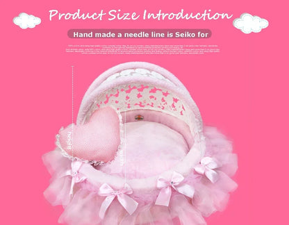 Comfortable Pet Sofa Cradle Dog Bed Overall Washable Luxury Kennel Dog Round Bed