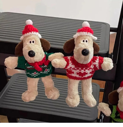 13cm-15cm Christmas Hat Puppy Refrigerator Magnet Sticker Photo Message Board Stickers Cartoon Cute Soft Magnet Home Deco