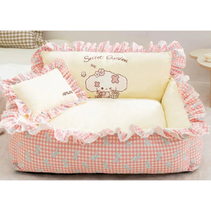 Autumn and winter puppy sleeping mat, seasonal pet small sofa, dog bed, dog mat, cat nest, pet nest