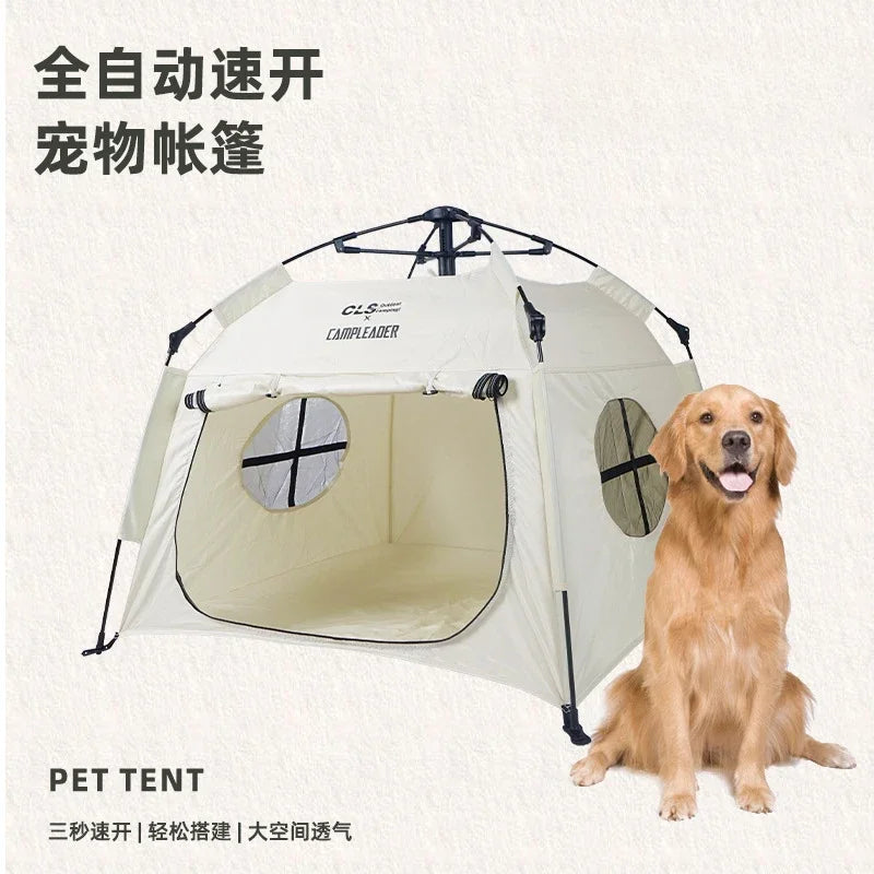Pet tent fully automatic folding cat dog house portable car large dog rain and sun protection portable tent