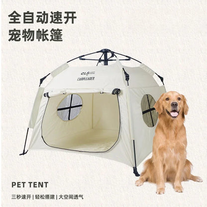 Pet tent fully automatic folding cat dog house portable car large dog rain and sun protection portable tent