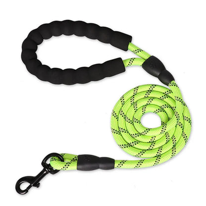 the COMFORT GRIP SAFETY LEASH - Reflective Dog Leash with Comfortable Padded Handle - Double Heavy Duty Traction Rope for Strong Dogs - Enhance Safety and Control
