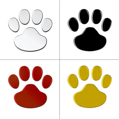 1/2/4Pairs 3D Stickers Paw Animal Dog Cat Cool Design Bear Foot Prints Footprint Decal Car Stickers for Auto Motorcycle