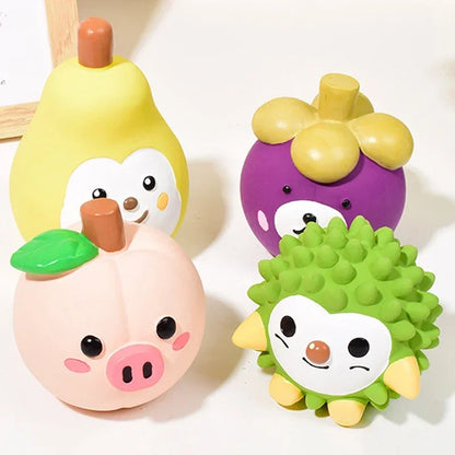 Dog Sounding Toy Fruit Shape Latex Squeaky Pet Dog Toy Bite-resistant Chewing Toys Interactive Toys Pet Supplies