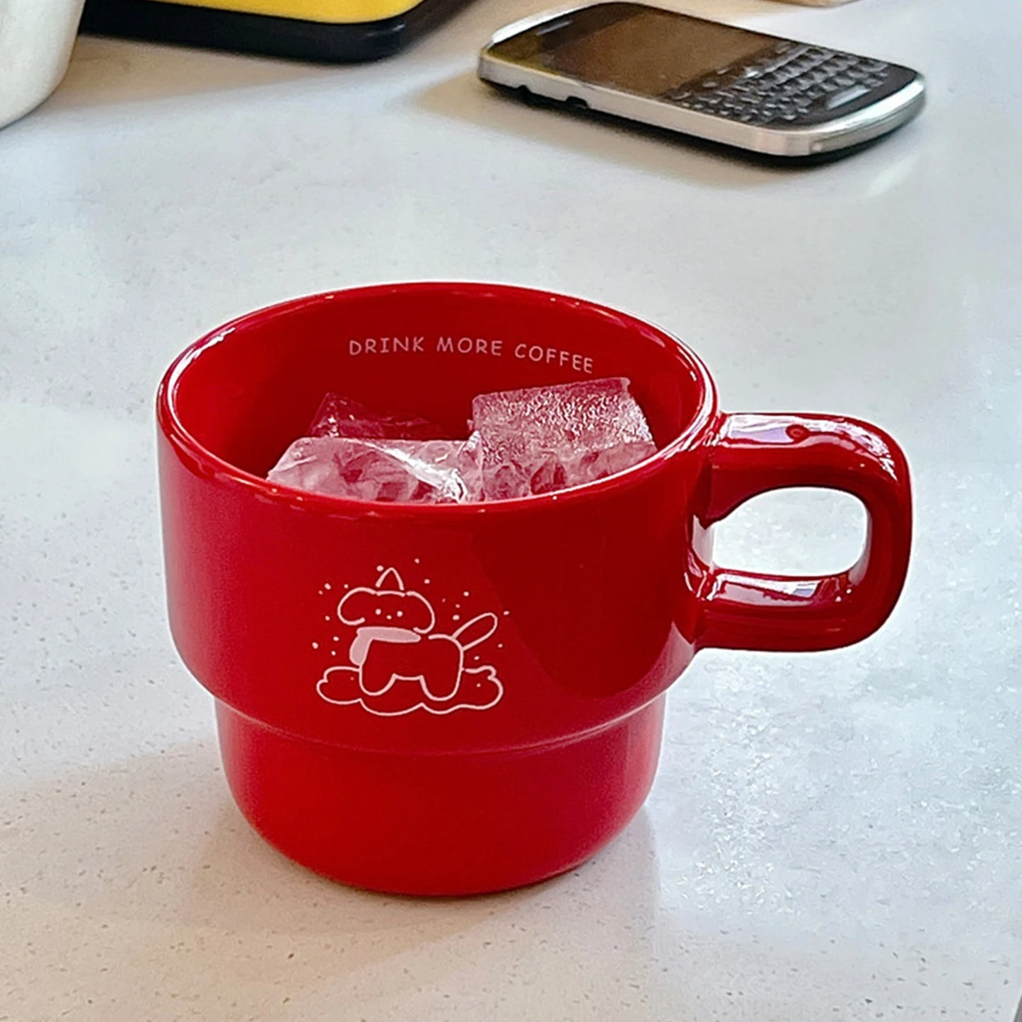 Cartoon Mug Fashion Handheld Water Drinking Cup Multi-Purpose Chic-Style Coffee Cup Hand-made Decor Tea Coffee Cup for Friends