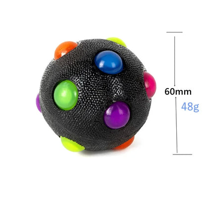 Dog Toy Glowing Ball LED Puppy Balls Flashing Elastic Ball Toy Pet Color Light Ball Interactive Toys For Cats Small Dogs Child