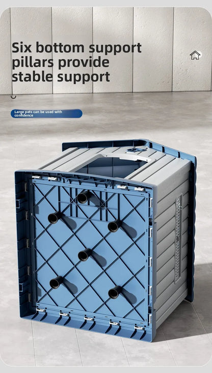 the HAPPY HOME - Kennel Outdoor Medium-Sized Dog Four-Season Universal Cold and Rain-Proof Pet Winter Doghouse, Villa Outdoor House Waterproof