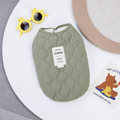 the SNUGGLEPAWS COTTON VEST - Winter Pet Dog Vest Jacket for Small/Medium Dogs/Cats, Warm Cotton Clothes, Puppy Yorkie, Chihuahua Coat, Maltese, Bulldog Apparel