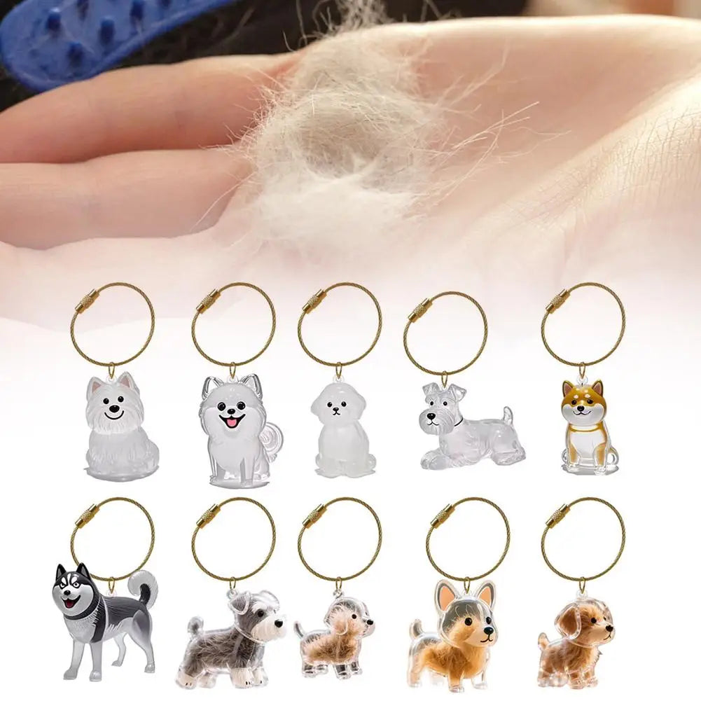 Keychain For Collecting Cat And Dog Hair, Fur Life Pendant For Dogs, DIY Pet Furs Collection Keychain, Pet Fur Keepsake