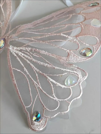 Dog wings glowing butterfly back decoration puppy summer clothes chest back decoration small dog Pomeranian Teddy Bigbear