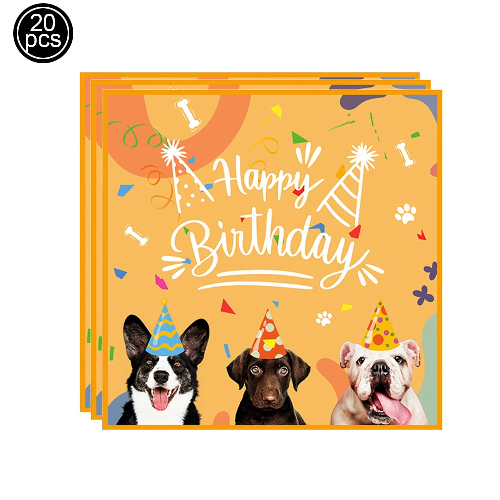 16inch Dog Paw 0-9 Theme Number Foil Balloons Color Dog Birthday Party Balloon Decorations Kids Puppy Party Supplies