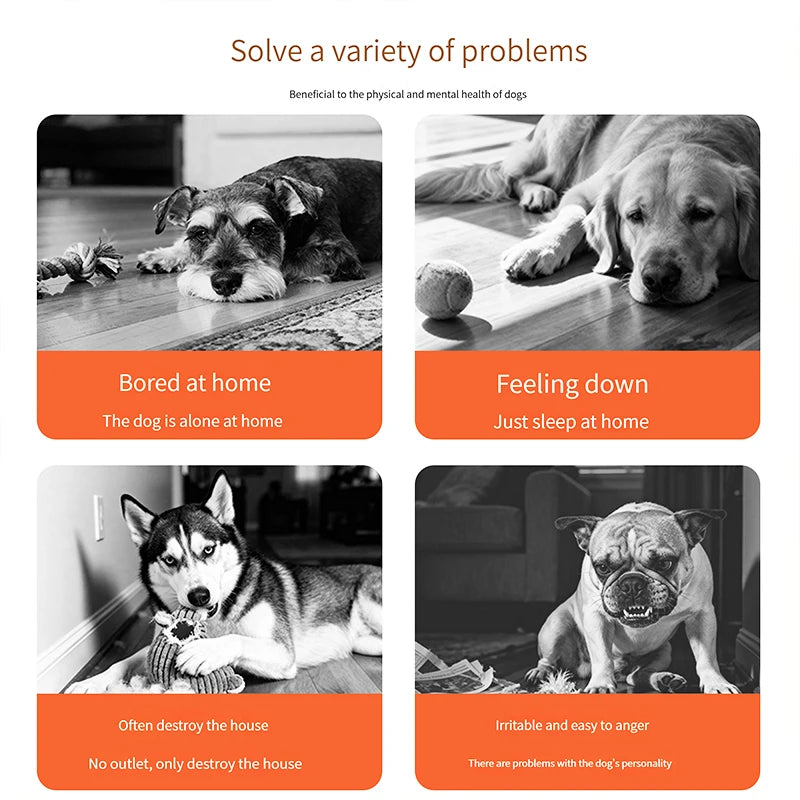 Dog Feeding Toy Interactive Food Dispenser Built in Battery & Sounder Inspiring Patience & Curiosity of Pets Cat & Dog Snack Toy