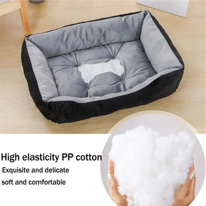 Dog Bed for Large Dog Cushion Square Breathable Non-slip Sleeping Cat Bed Winter Warm Thickened Dog Bed Soft Cat Mat Pet House