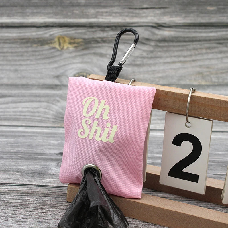 the FUNNY POOP BAG - Pet Supplies, Canvas Garbage Bags Poop Bag Dispenser, Portable Dog Poop Waste Bag Holder, Outdoor Puppy/Cat Pick Up Organizer