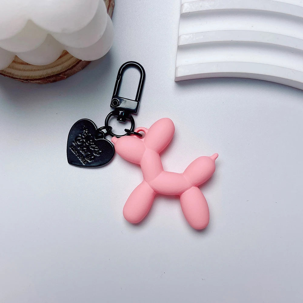 Cute Acrylic Cartoon Balloon Dog Keychains for Women Y2k Bag Pendant Couple Car Key Chains Jewelry Gift Decoration Accessories