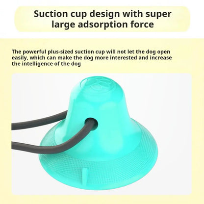 Dog Chew Toys for Aggressive Chewers Interactive Dog Suction Cup Toy Teething Rope Toy Dog Puzzle Treat Food Dispensing Ball Toy